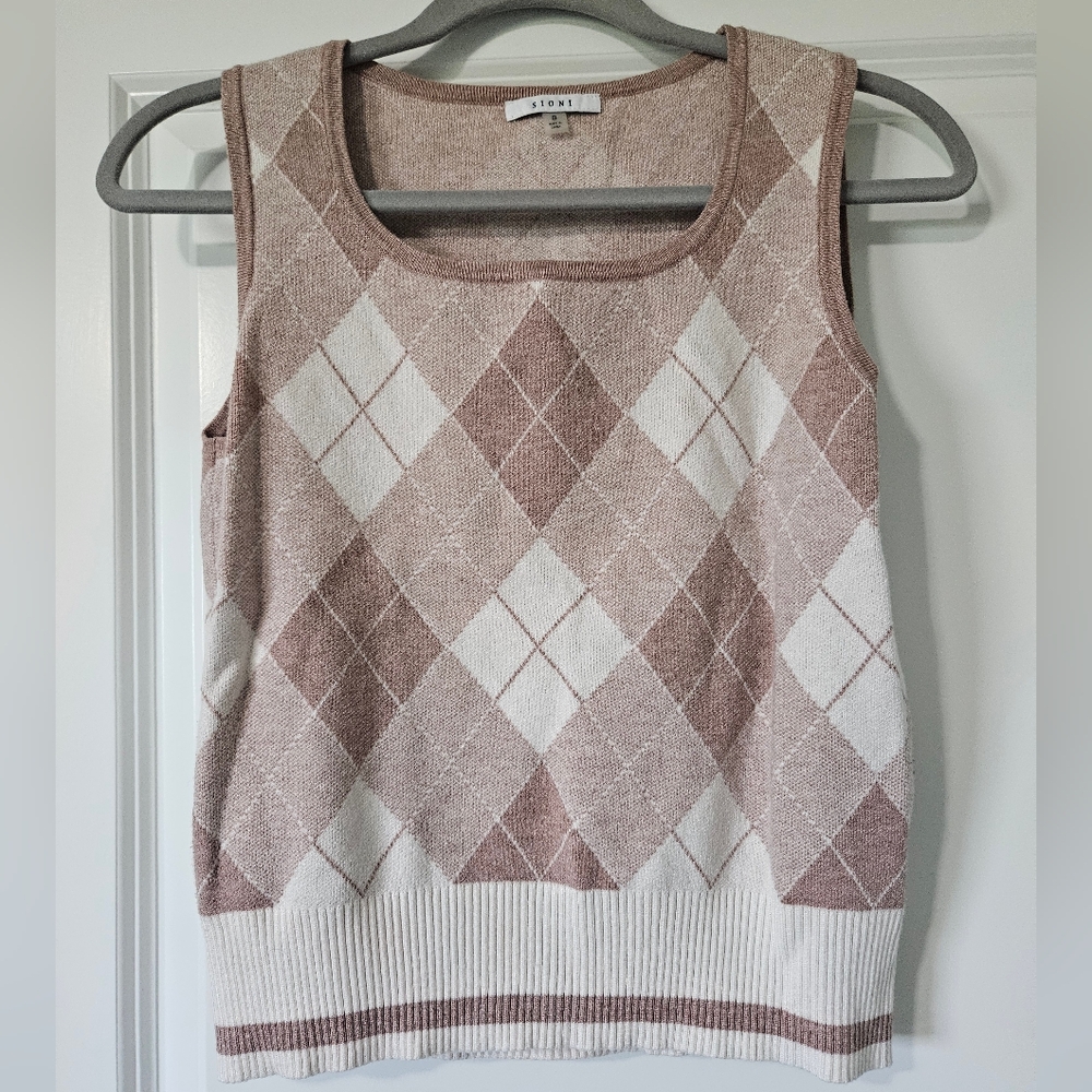 Argyle Knit Sweater Vest